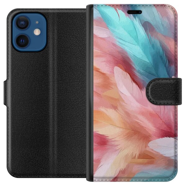 Kompatibelt Plånboksfodral till Apple iPhone 12 Fjädrar
