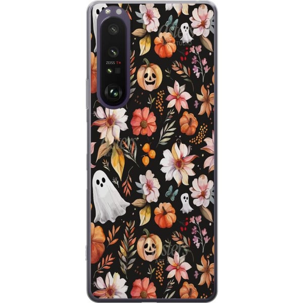 Kompatibel Mobilcover til Sony Xperia 1 III Halloween Græskar Spøgelsesdragt Maske