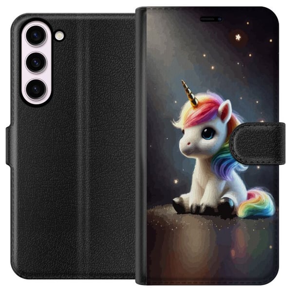Yhteensopiva Lompakkokotelo Samsung Galaxy S23+ Istuva yksisarvinen sateenkaarenvärisine harjoineen ja tähtineen pehmeässä satumaisessa tyylissä Yhteensopiva Lompakkokotelo Samsung Galaxy S23+ Istuva yksisarvinen sateenkaarenvärisine harjoineen ja tähtineen pehmeässä satumaisessa tyylissä