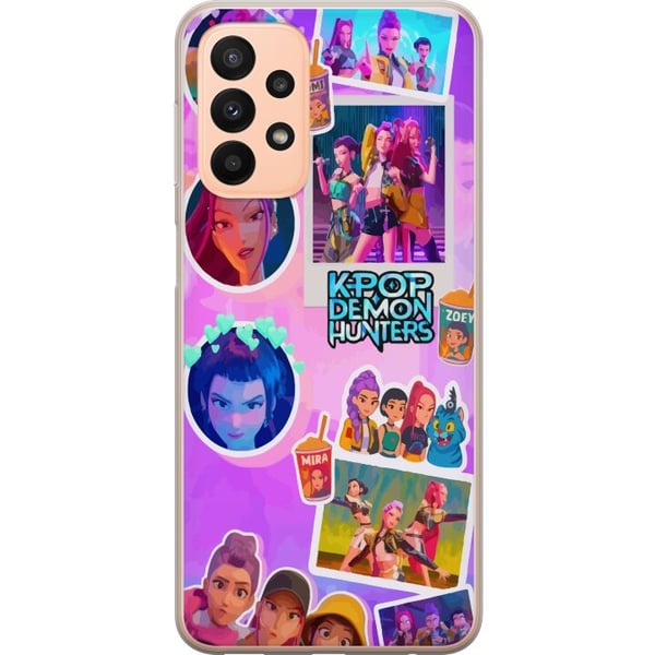 Kompatibelt Mobildeksel til Samsung Galaxy A23 KPop Demon Hunters kawaii samlefigur