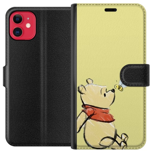 Kompatibelt Plånboksfodral till Apple iPhone 11 Nalle Puh Kompatibelt Plånboksfodral till Apple iPhone 11 Nalle Puh