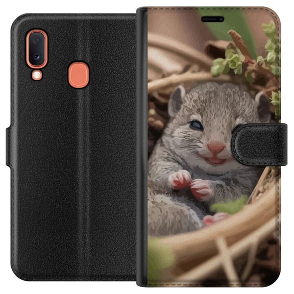 Kompatibelt Plånboksfodral till Samsung Galaxy A20e Råtta Leende Djurmotiv Stadsmotiv Urban Grafisk Design Kompatibelt Plånboksfodral till Samsung Galaxy A20e Råtta Leende Djurmotiv Stadsmotiv Urban Grafisk Design