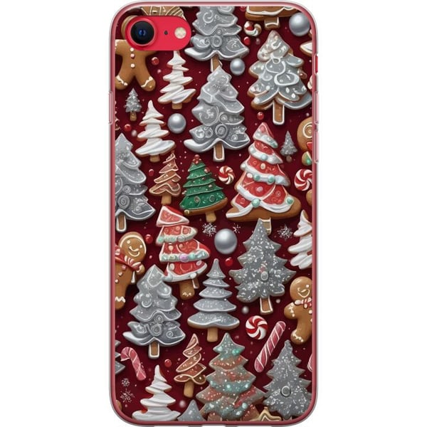Kompatibelt Mobilskal till Apple iPhone SE (2022) Christmas cookies julkakor gingerbread granar pepparkakor holiday pattern candy cane julgran design