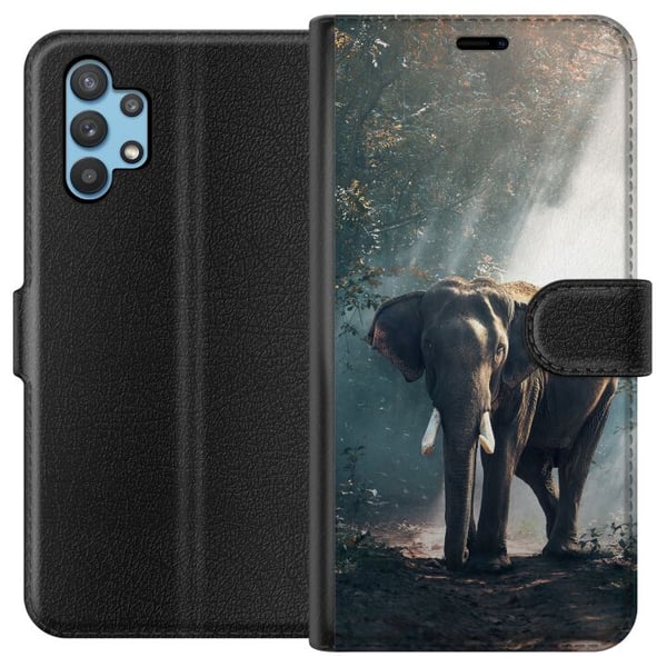 Kompatibel Tegnebogsetui til Samsung Galaxy A32 5G Elefant