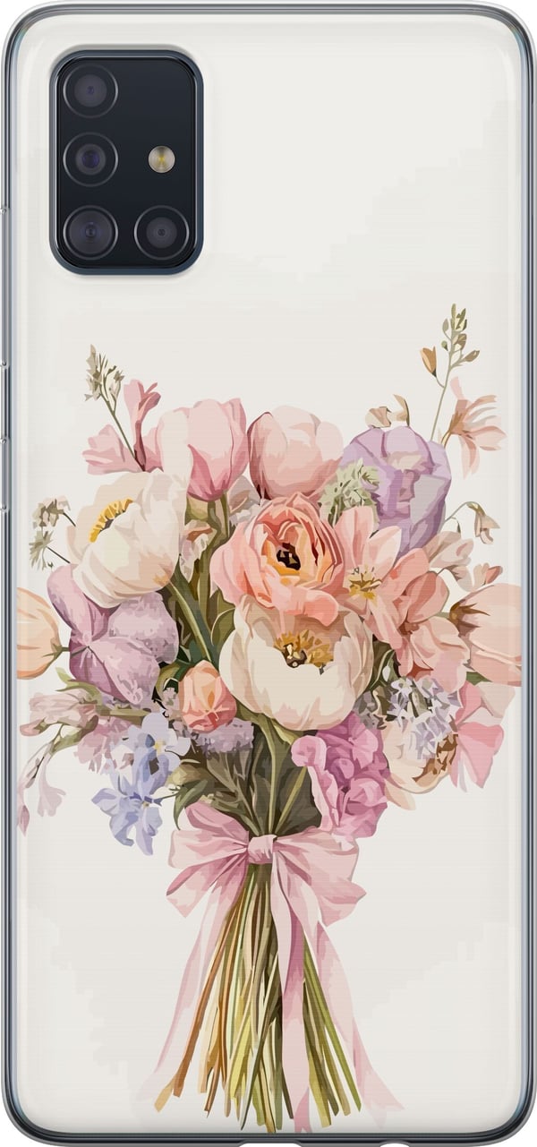 Kompatibelt Mobildeksel til Samsung Galaxy A51 Mobildeksel med fargerikt blomsterbukett i romantisk stil