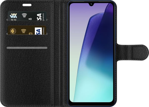 Yhteensopiva Lompakkokotelo Xiaomi Redmi 14C Unenomainen tähtikissa, jossa valkoinen kissa katsoo tähtiä, unenomainen ja maaginen aihe kissanystävill