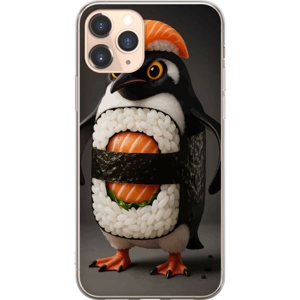 Kompatibel Mobilcover til Apple iPhone 11 Pro Sushi-pingvindesign – Kreativt kawaii-motiv med laks, ris og tang