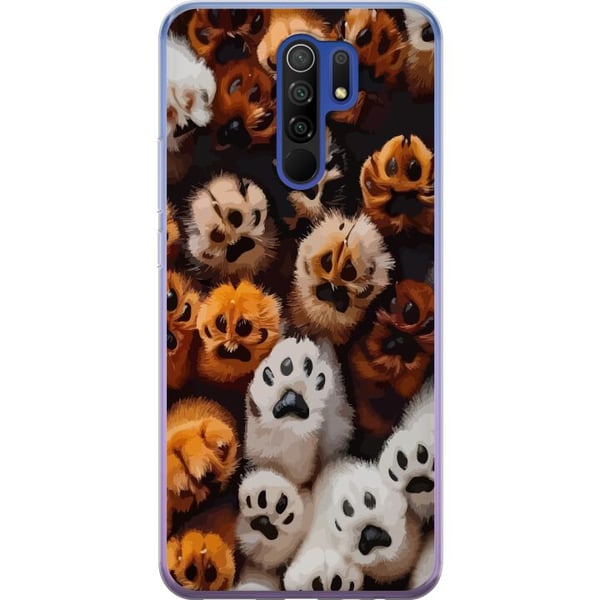 Kompatibel Mobilcover til Xiaomi Redmi 9 Dyrenes poter i nærbillede, sødt og detaljerigt design fyldt med varme, blødhed og legende energi