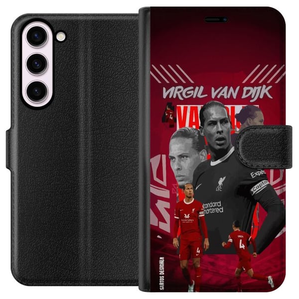 Yhteensopiva Lompakkokotelo Samsung Galaxy S23+ Virgil van Dijk Liverpool Alankomaat voimakas puolustuksen johtaja vakaa luotettava ja yksi maailman