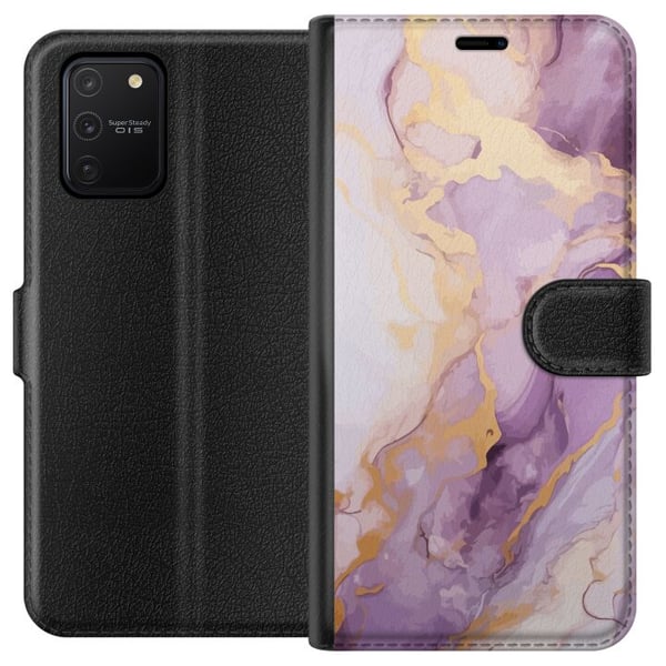 Kompatibelt Lommeboketui til Samsung Galaxy S10 Lite Marmor Lilla Gull Kompatibelt Lommeboketui til Samsung Galaxy S10 Lite Marmor Lilla Gull
