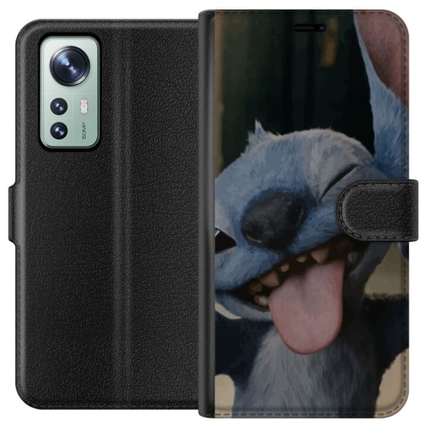 Yhteensopiva Lompakkokotelo Xiaomi 12 Stitch Söpö Alien - Sininen Suosikki Ulkoavaruudesta
