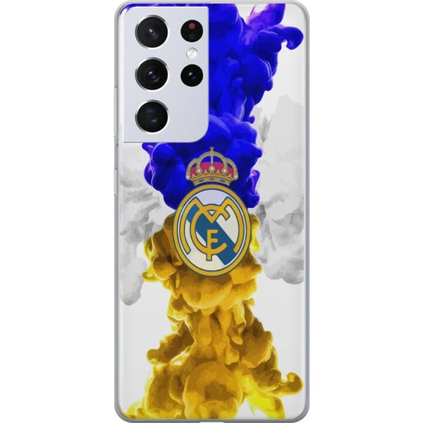 Kompatibelt Mobildeksel til Samsung Galaxy S21 Ultra 5G Real Madrid Farger Kompatibelt Mobildeksel til Samsung Galaxy S21 Ultra 5G Real Madrid Farger