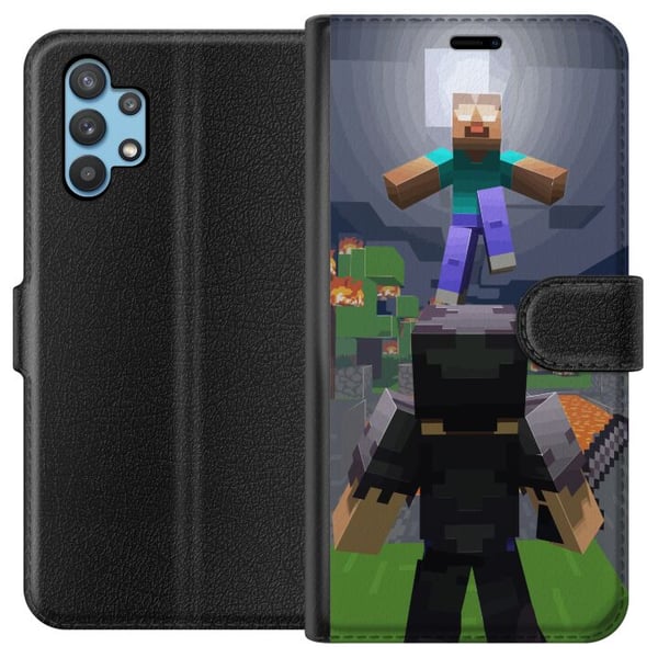 Kompatibel Tegnebogsetui til Samsung Galaxy A32 5G Minecraft