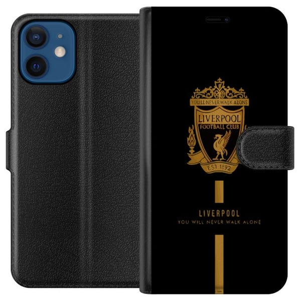 Kompatibelt Lommeboketui til Apple iPhone 12 Liverpool-emblem offisiell klubbdesign 2025
