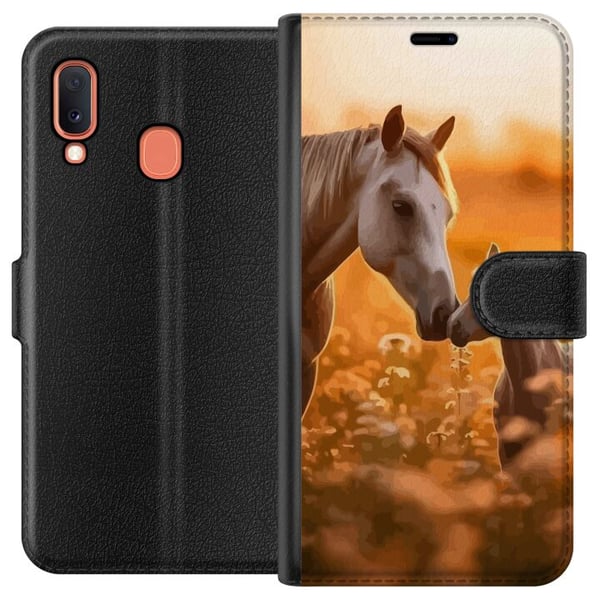 Kompatibelt Lommeboketui til Samsung Galaxy A20e Hester Kompatibelt Lommeboketui til Samsung Galaxy A20e Hester