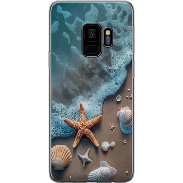 Kompatibel Mobilcover til Samsung Galaxy S9 Søstjerne og muslinger stranddesign med rolige bølger hav og sand inspireret af feriestemning natur og ha