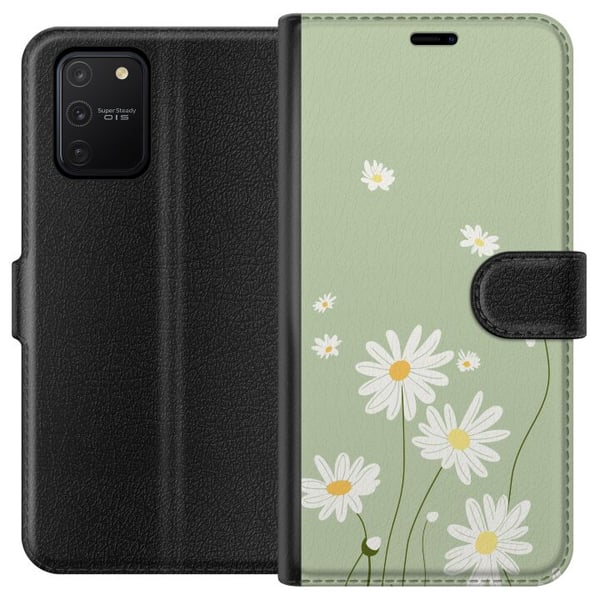 Kompatibelt Lommeboketui til Samsung Galaxy S10 Lite Prestekrager - blomstrete mønster i svensk sommerstil Kompatibelt Lommeboketui til Samsung Galaxy S10 Lite Prestekrager - blomstrete mønster i svensk sommerstil