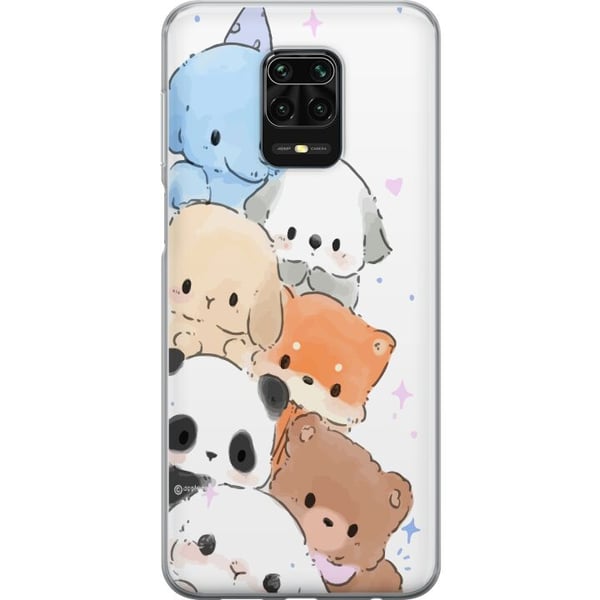 Kompatibel Mobilcover til Xiaomi Redmi Note 9S Sød stak af kawaii-dyr i pastelfarver, charmerende skitseret illustration, perfekt til dig, der kan li