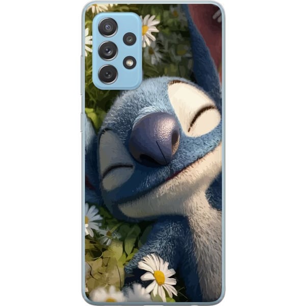 Kompatibelt Mobilskal till Samsung Galaxy A52 5G Stitch som somnar i äng av prästkragar där mjukt ljus och naturens lugn skapar varm avkopplande käns Kompatibelt Mobilskal till Samsung Galaxy A52 5G Stitch som somnar i äng av prästkragar där mjukt ljus och naturens lugn skapar varm avkopplande käns