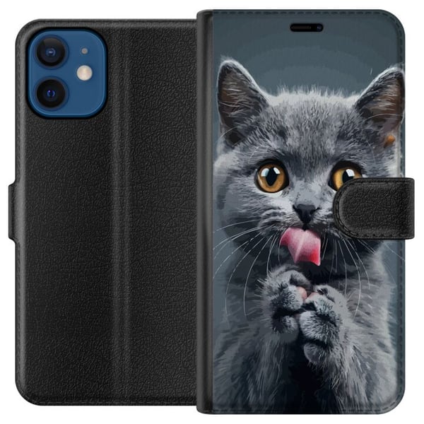Yhteensopiva Lompakkokotelo Apple iPhone 12 mini Kissa