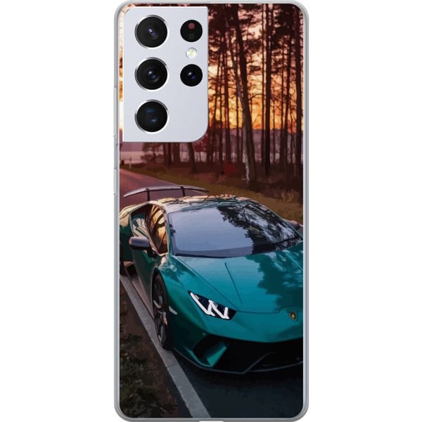 Yhteensopiva Puhelinkuori Samsung Galaxy S21 Ultra 5G Lamborghini Superauto Racing Urheiluauto