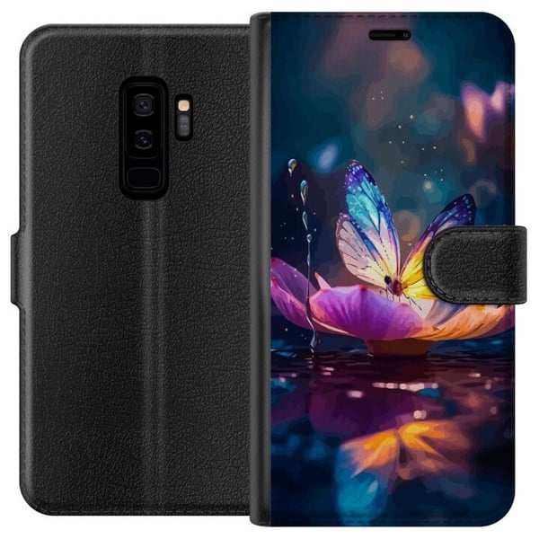 Kompatibelt Lommeboketui til Samsung Galaxy S9+ Butterfly Kompatibelt Lommeboketui til Samsung Galaxy S9+ Butterfly