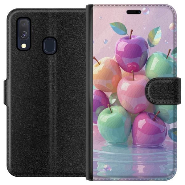 Kompatibel Tegnebogsetui til Samsung Galaxy A40 Magiske æbler Fantasy Eventyrfrugt