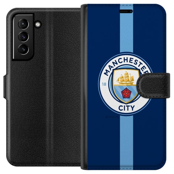 Kompatibelt Lommeboketui til Samsung Galaxy S21+ 5G Manchester City Kompatibelt Lommeboketui til Samsung Galaxy S21+ 5G Manchester City