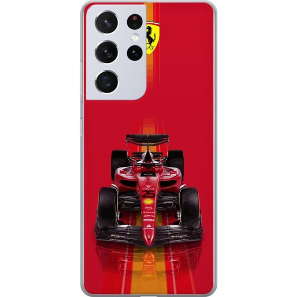 Yhteensopiva Puhelinkuori Samsung Galaxy S21 Ultra 5G Punainen formula-auto ikonisella kilpa-ajotyylillä ja urheilullisella tarkkuudella Yhteensopiva Puhelinkuori Samsung Galaxy S21 Ultra 5G Punainen formula-auto ikonisella kilpa-ajotyylillä ja urheilullisella tarkkuudella