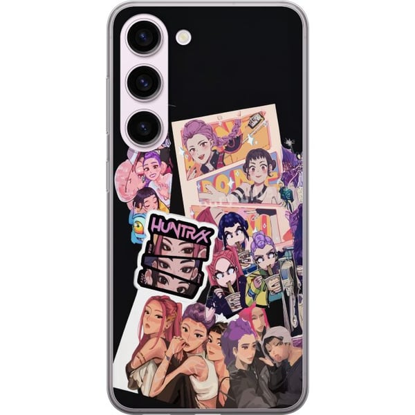 Kompatibel Mobilcover til Samsung Galaxy S23 HuntrX Manga Squad farverigt motiv med KPop-inspirerede piger i tegnet anime-stil med stærk energi