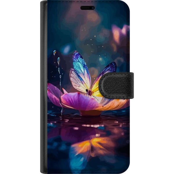 Kompatibelt Plånboksfodral till Samsung Galaxy S24 Fjäril