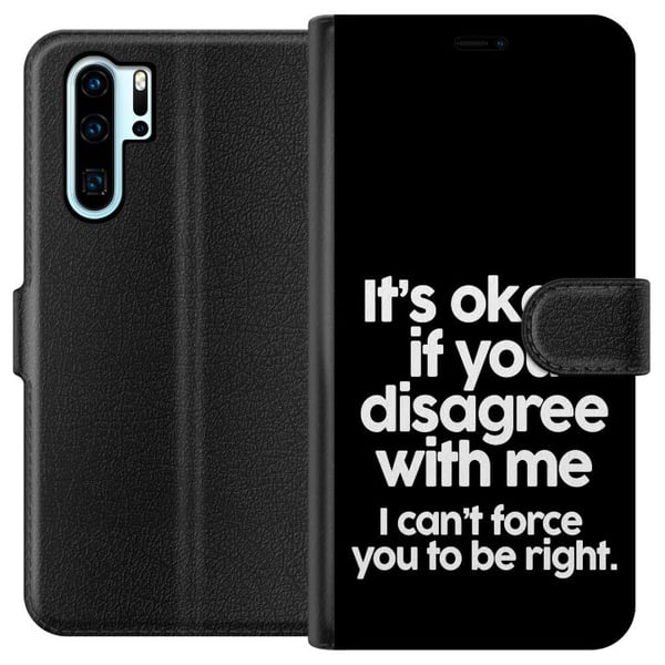 Kompatibelt Lommeboketui til Huawei P30 Pro Tekst