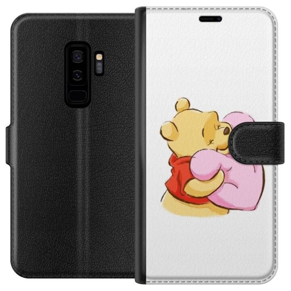 Kompatibelt Plånboksfodral till Samsung Galaxy S9+ Nalle Puh Kram Kompatibelt Plånboksfodral till Samsung Galaxy S9+ Nalle Puh Kram