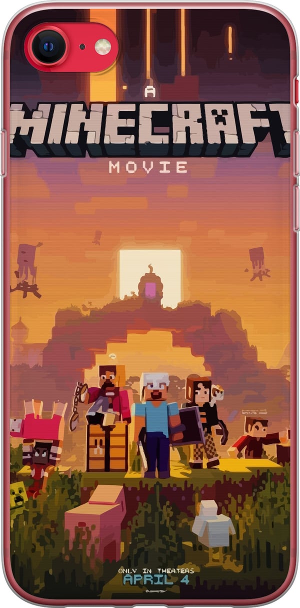 Yhteensopiva Puhelinkuori Apple iPhone SE (2022) Minecraft Pixel Lohkon Rakennuspeli