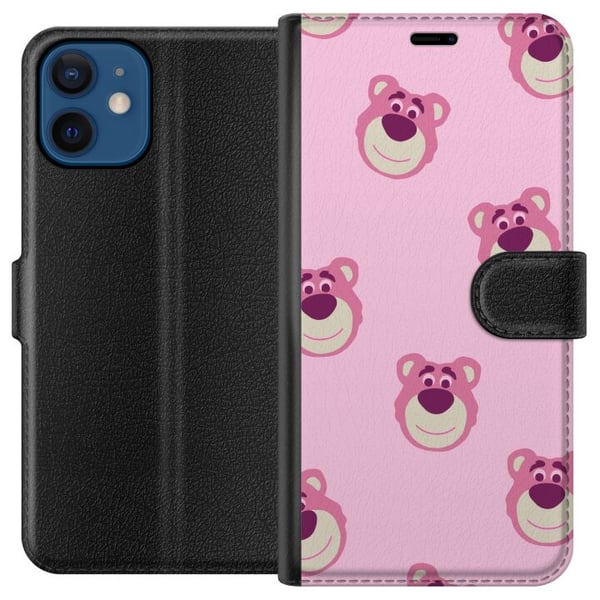 Yhteensopiva Lompakkokotelo Apple iPhone 12 mini Suloisia karhuja vaaleanpunaisella taustalla, söpö kuvio, joka luo viehättävän ilmeen, täydellinen l