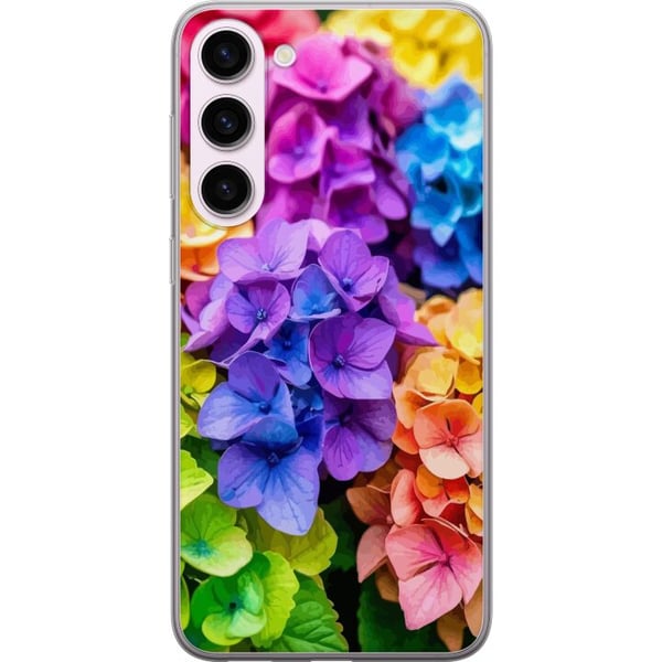 Kompatibel Mobilcover til Samsung Galaxy S23+ Hortensia hortensiablomster farverige blomster regnbue blomstermønster lilla pink blå gul orange kunst Kompatibel Mobilcover til Samsung Galaxy S23+ Hortensia hortensiablomster farverige blomster regnbue blomstermønster lilla pink blå gul orange kunst