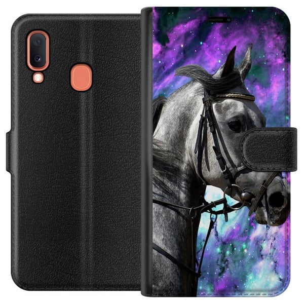 Kompatibelt Lommeboketui til Samsung Galaxy A20e Hest Kompatibelt Lommeboketui til Samsung Galaxy A20e Hest