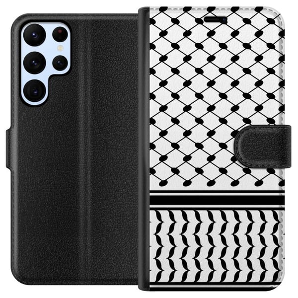Yhteensopiva Lompakkokotelo Samsung Galaxy S22 Ultra 5G Keffiyeh-malli