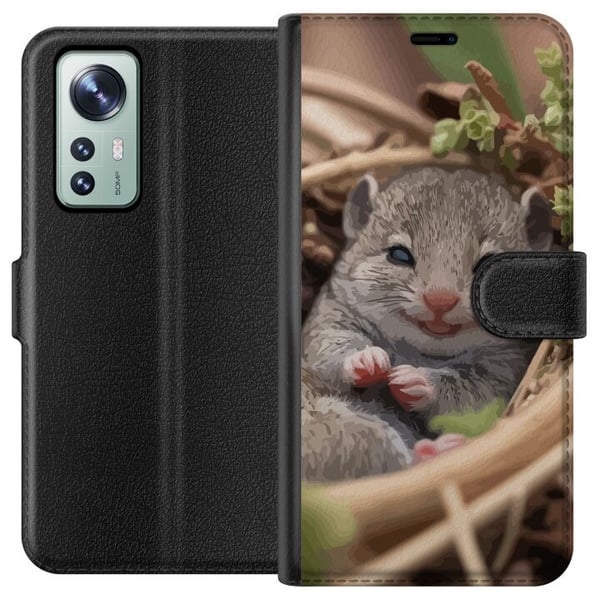 Yhteensopiva Lompakkokotelo Xiaomi 12 Råtta Leende Djurmotiv Stadsmotiv Urban Grafisk Design