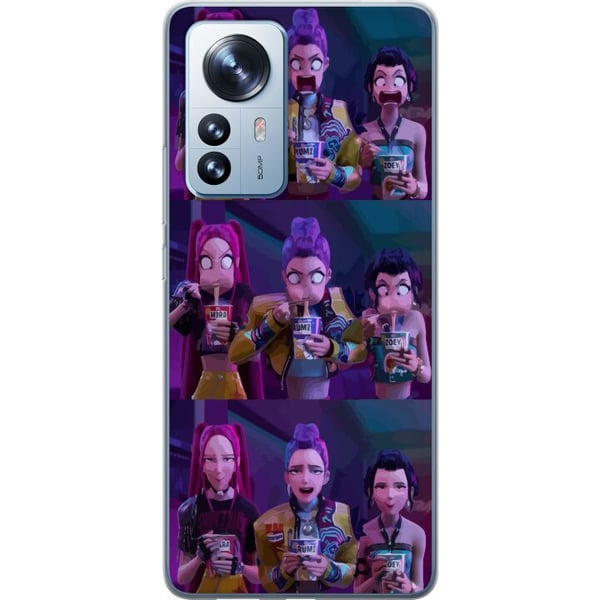 Yhteensopiva Puhelinkuori Xiaomi 12 Pro KPop Demon Hunters -keräilyhahmo, tumma tyyli