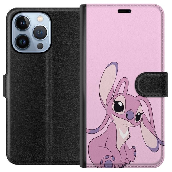 Yhteensopiva Lompakkokotelo Apple iPhone 13 Pro Stitch vaaleanpunainen