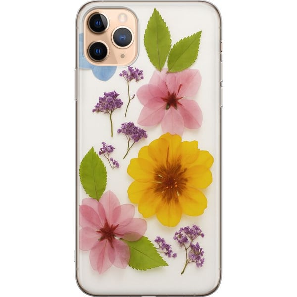 Kompatibel Mobilcover til Apple iPhone 11 Pro Max Pressede blomster Kompatibel Mobilcover til Apple iPhone 11 Pro Max Pressede blomster