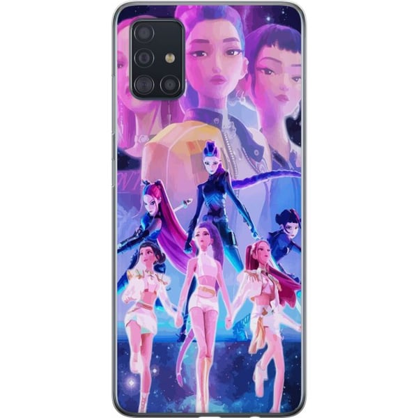 Kompatibelt Mobildeksel til Samsung Galaxy A51 Kosmisk neonmiljø med K-pop-inspirert jentegruppe i futuristisk scenografi Kompatibelt Mobildeksel til Samsung Galaxy A51 Kosmisk neonmiljø med K-pop-inspirert jentegruppe i futuristisk scenografi