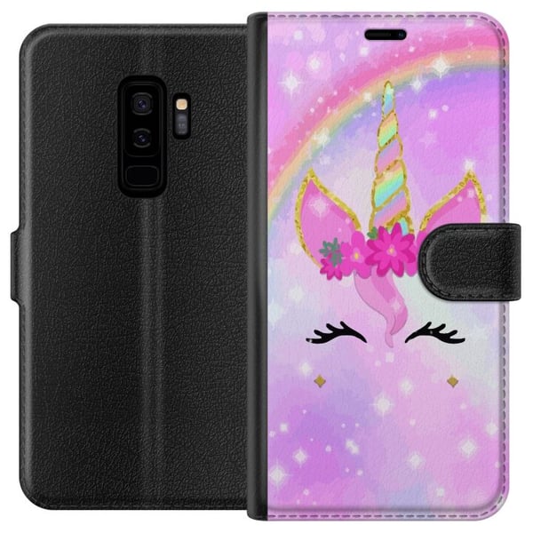 Kompatibelt Plånboksfodral till Samsung Galaxy S9+ Unicorn Face Kompatibelt Plånboksfodral till Samsung Galaxy S9+ Unicorn Face