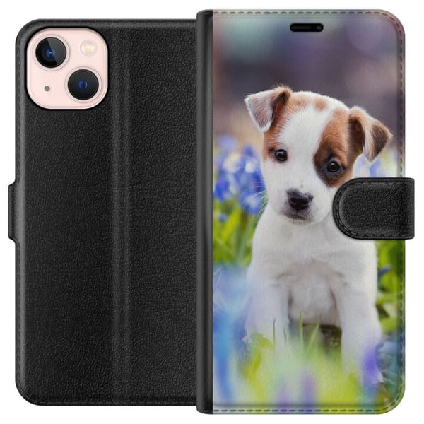 Kompatibelt Plånboksfodral till Apple iPhone 13 mini Hund Kompatibelt Plånboksfodral till Apple iPhone 13 mini Hund