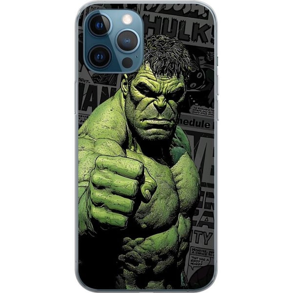 Kompatibel Mobilcover til Apple iPhone 12 Pro Hulk-motiv i tegneseriestil, kraftfuldt design med grønne nuancer til Marvel- og superheltefans
