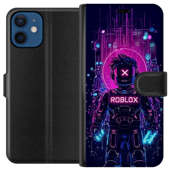 Yhteensopiva Lompakkokotelo Apple iPhone 12 mini Roblox Cyber Core Tehokas digitaalinen Roblox-design violetilla valaistuksella ja futuristisella tau