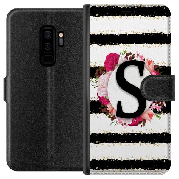Kompatibelt Plånboksfodral till Samsung Galaxy S9+ Bokstaven S Kompatibelt Plånboksfodral till Samsung Galaxy S9+ Bokstaven S