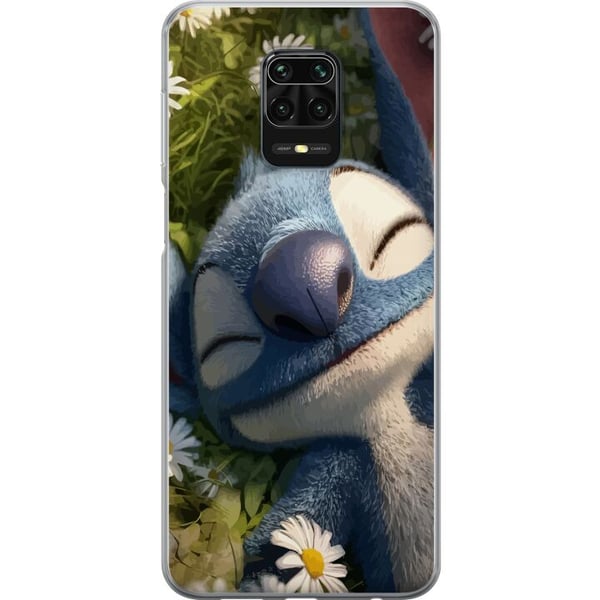 Kompatibelt Mobilskal till Xiaomi Redmi Note 9S Busig blå fantasivarelse mot mörk bakgrund humoristiskt uttryck