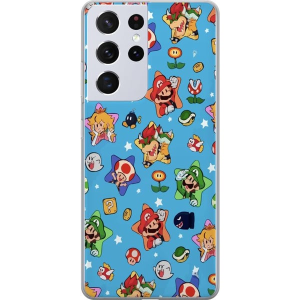 Yhteensopiva Puhelinkuori Samsung Galaxy S21 Ultra 5G Nintendo Mario Switch -pelihahmo